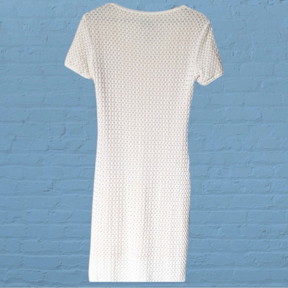 Dolce & Gabbana Cream Sheath Midi Dress with Scoop Neck Medium 28/42 VTG 90s - Picture 2 of 5